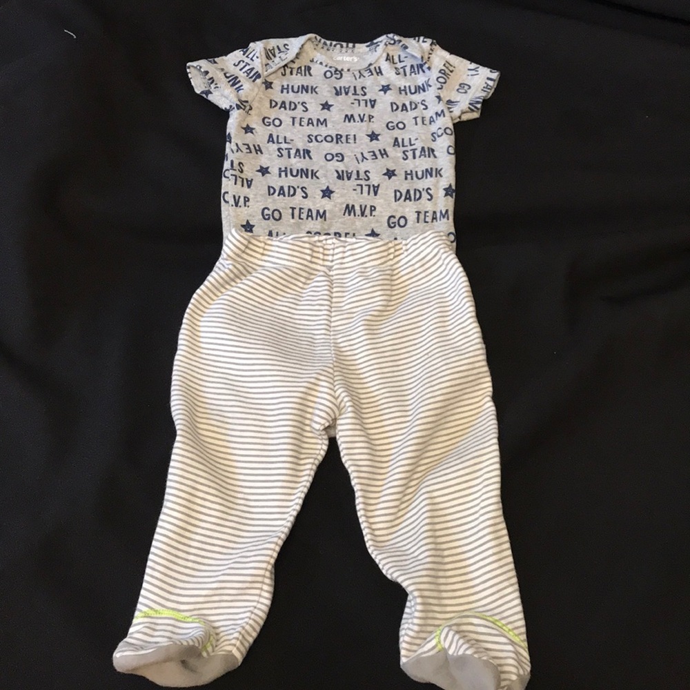 Baby Bodysuit & sleeper pants Size 6 Months set